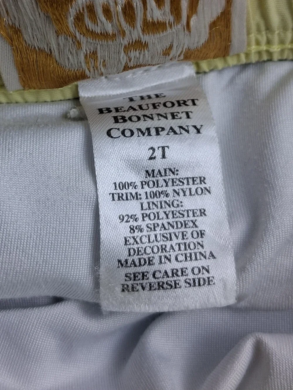 The Beaufort Bonnet Company Go Fish Blue Yellow Swim Trunks
